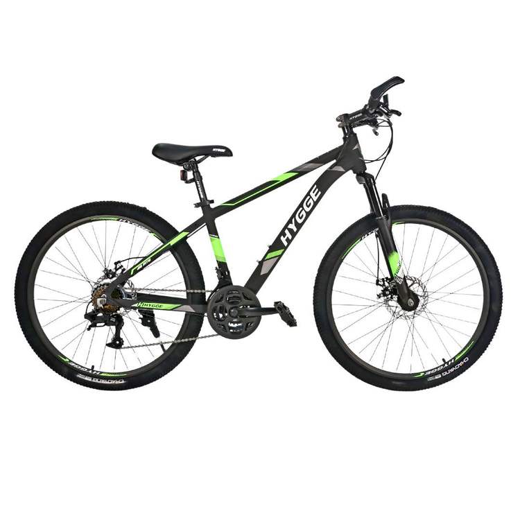 Велосипед HYGGE 2021 15 черно-зеленый - фото