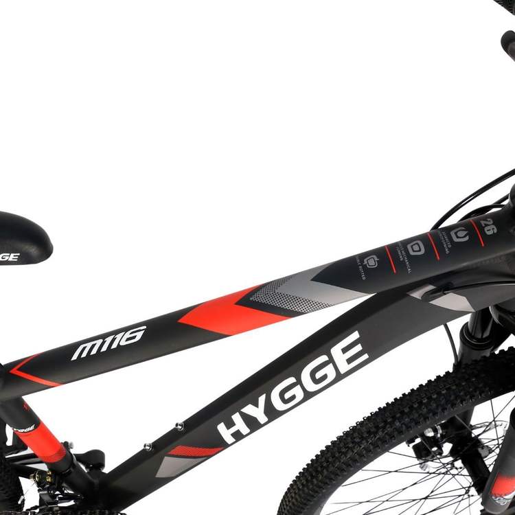 Велосипед HYGGE 2021 15 черно-красный- Фото 3